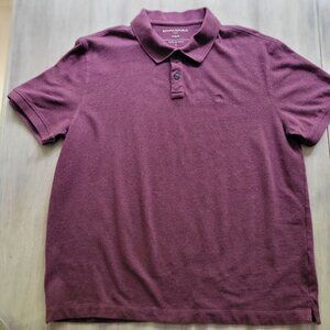 Banana Republic Polo Shirt Mens Large Purple  Performance Pique Short Sleeve